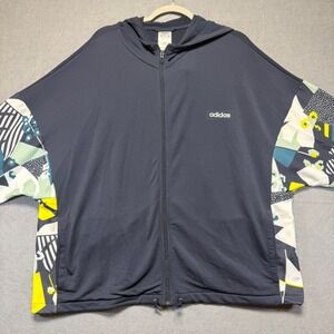 Adidas Athleisure Bold Print Full Zip Hoodie Jacket Men's XL Multi Color‎